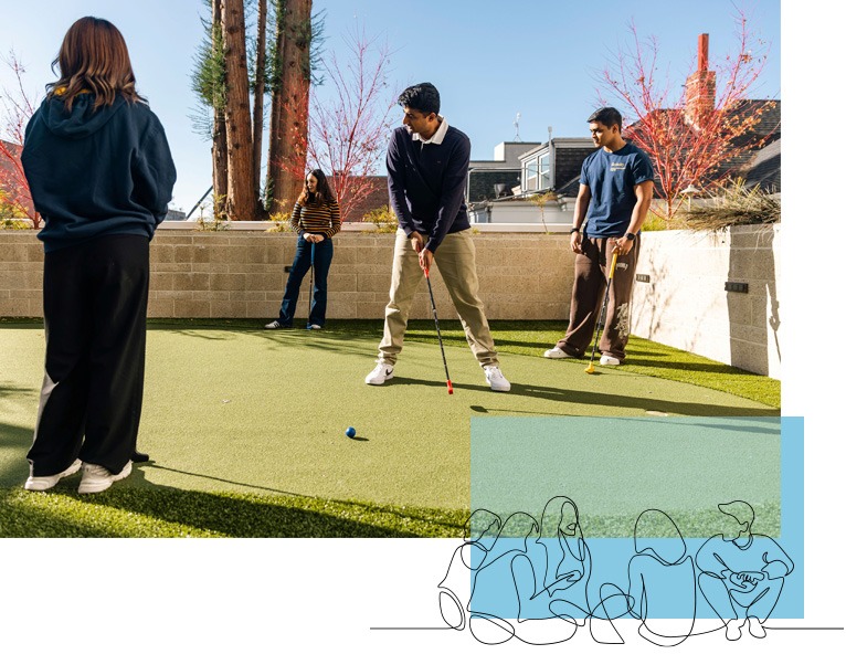 berkeley students putting at their apartment near campus